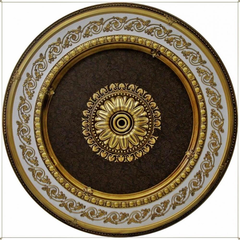 150 cm Yuvarlak Osmanli Saray Tavan Sf-244 Avize Gobegi Patina-Eskitme Altin Varakli 3D